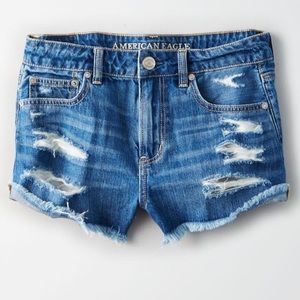 American Eagle Tomgirl Distressed Shorts
